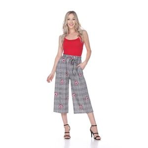 plaid gaucho pants